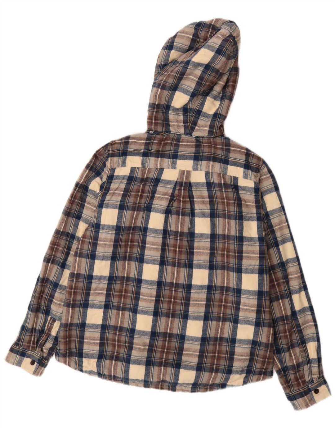 Męska kurtka Sherpa o swobodnym kroju L.L.Bean UK 36, mała, granatowa, bawełniana w kratkę