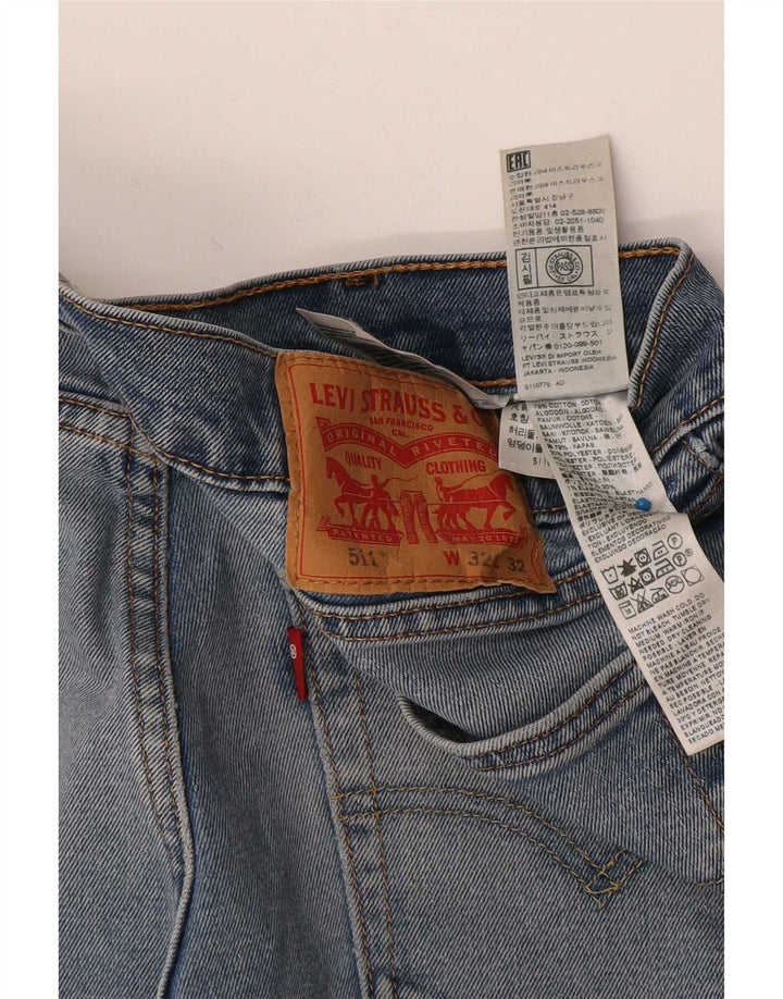 Męskie jeansy Levi's 511 Slim W32 L32 Niebieska bawełna