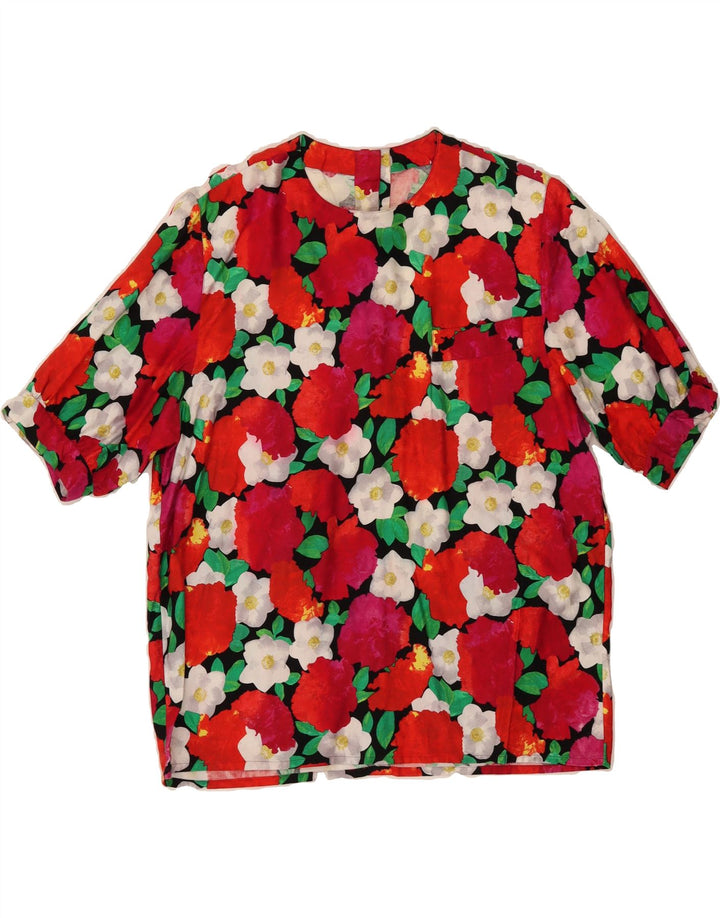 VINTAGE Womens Blouse Top UK 16 Large Multicoloured Floral Vintage Vintage and Second-Hand Vintage from Messina Hembry 