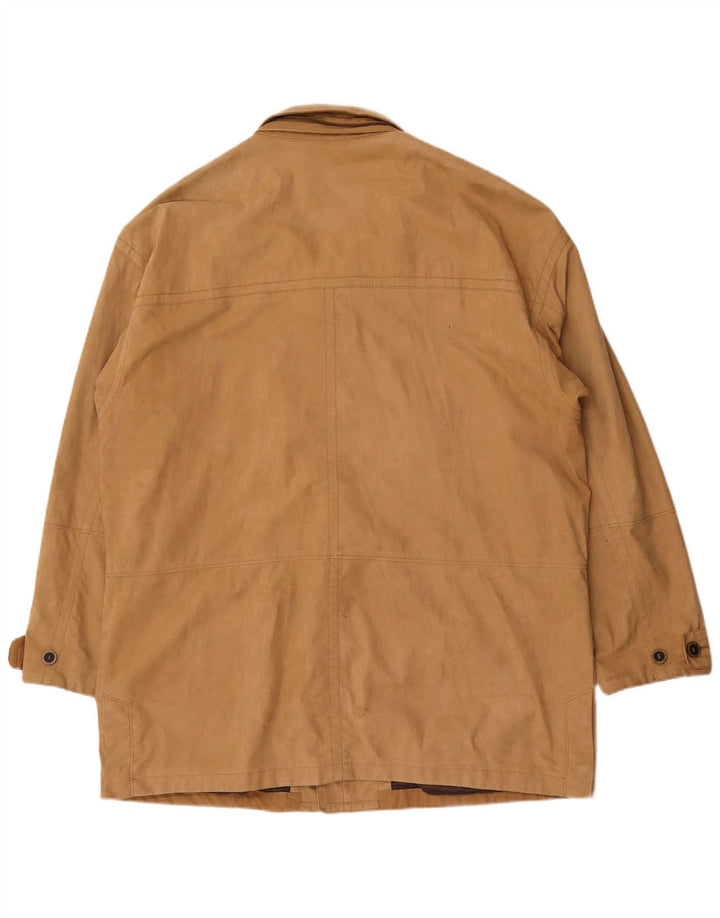Płaszcz męski B.S.M. UK 48 4XL, beżowy nylon
