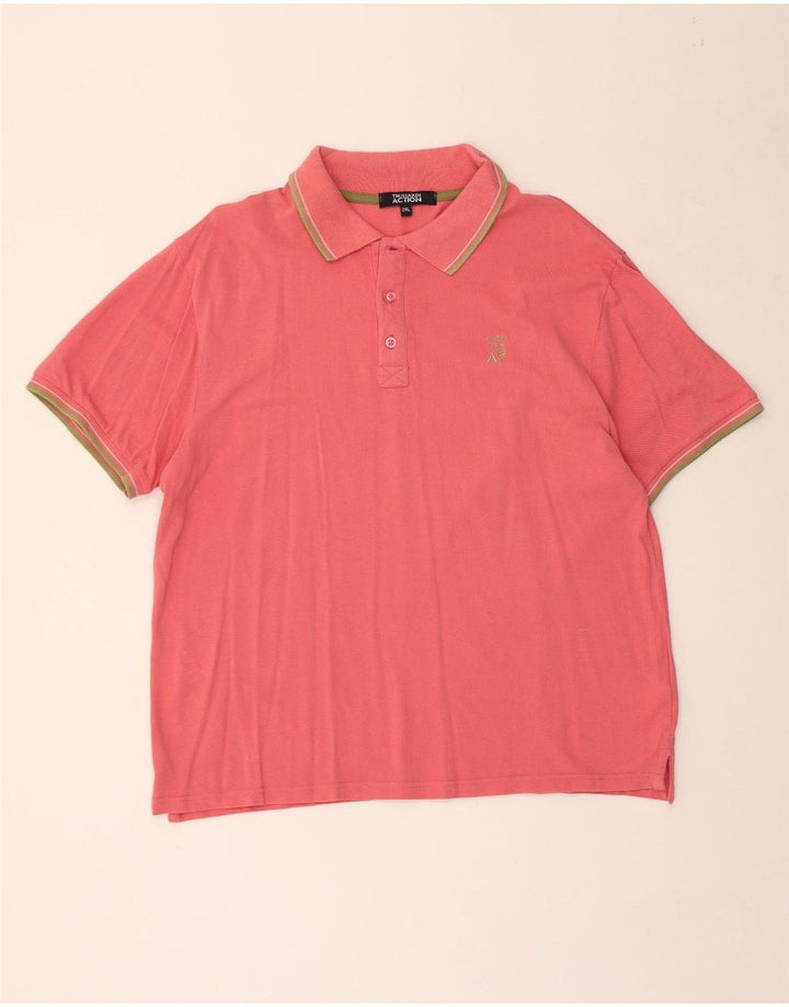 Męska koszulka polo Trussardi 2XL, różowa, bawełniana