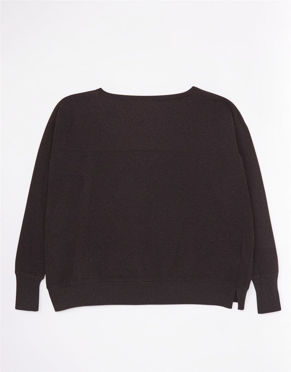 Damski sweter Sweaty Betty Oversize z dekoltem w łódkę UK 6 XS Szara bawełna