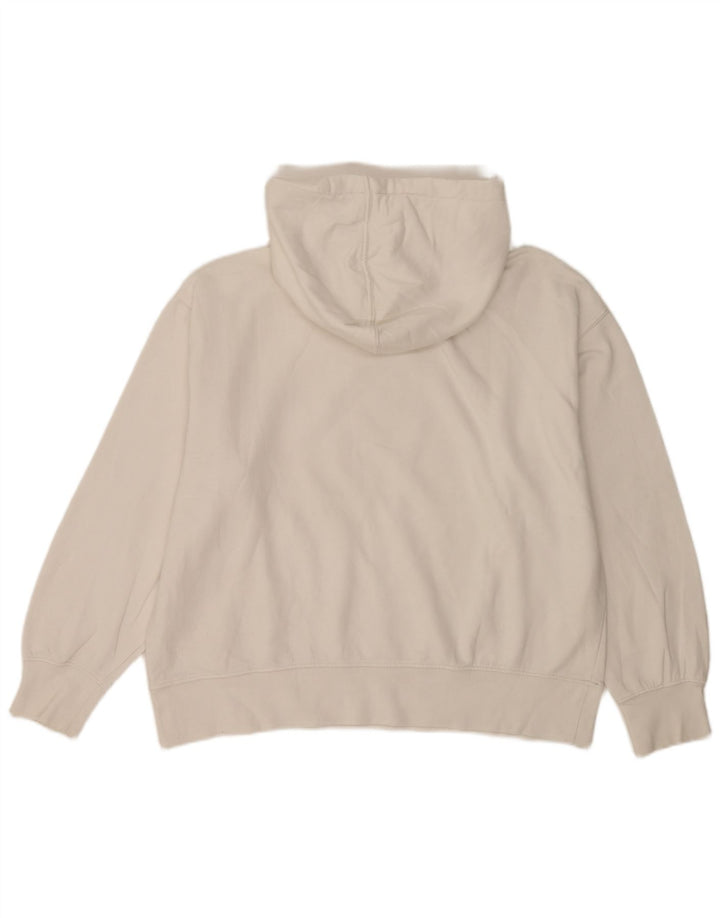 Damski sweter oversize z kapturem Zara UK 16, duży, biały
