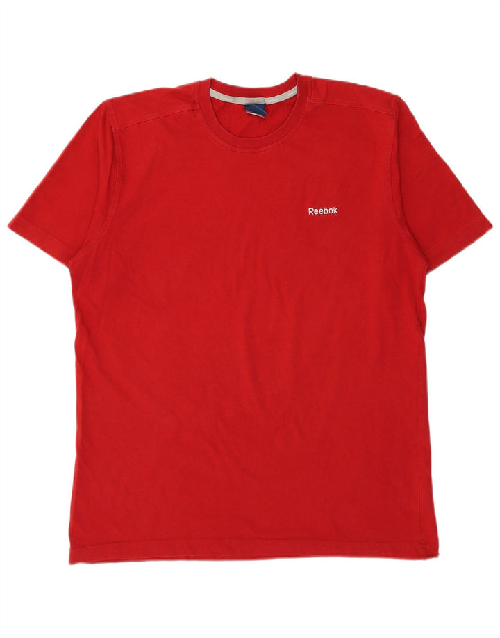 T-shirt męski Reebok Top, średnio czerwony, bawełniany