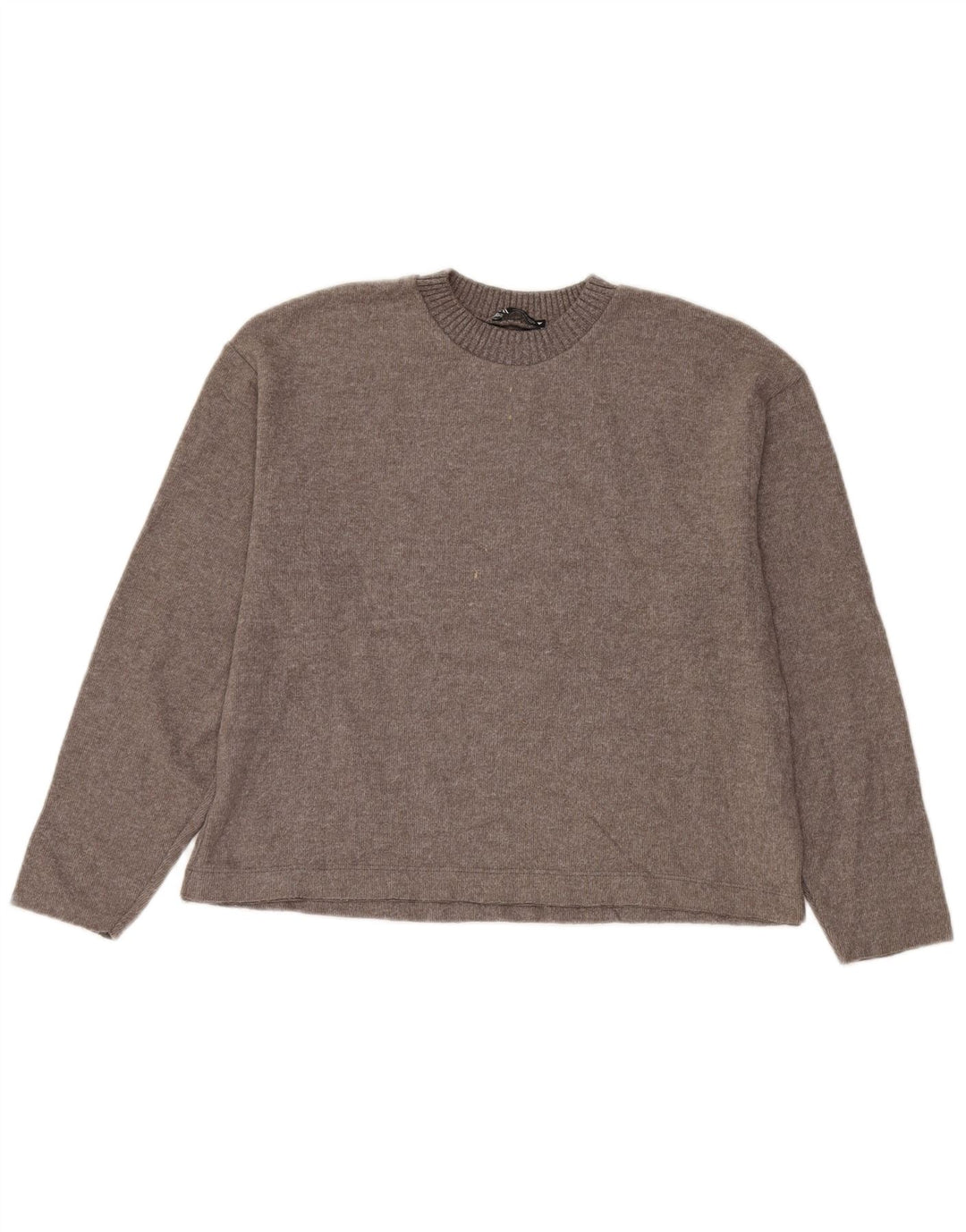 Damski sweter oversize Zara z okrągłym dekoltem UK 10, mały, szary poliester