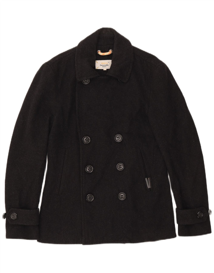 Płaszcz męski Superdry Pea Coat UK 38, średnia czarna wełna