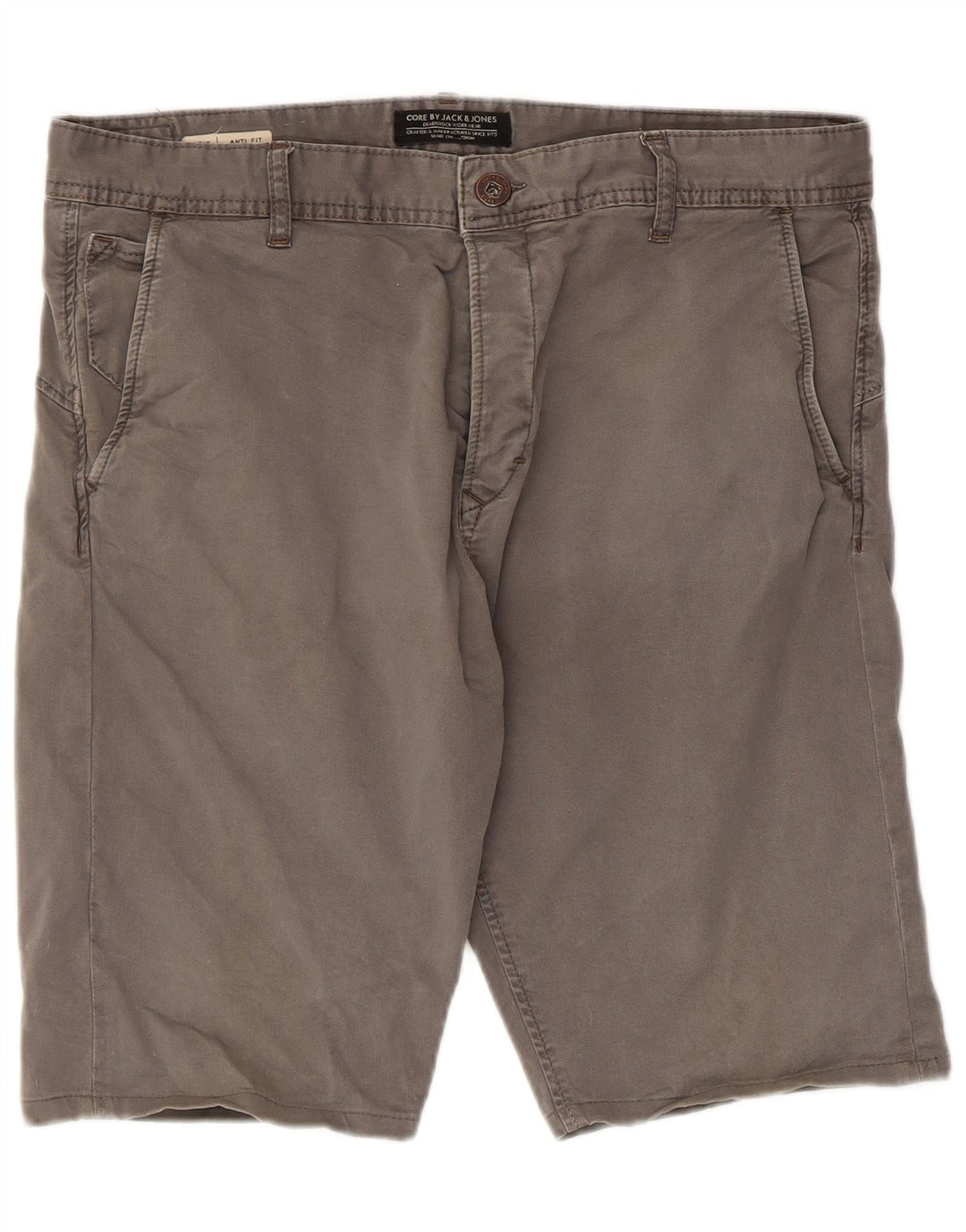Męskie spodenki chino Jack & Jones W34, duże, szare, bawełniane