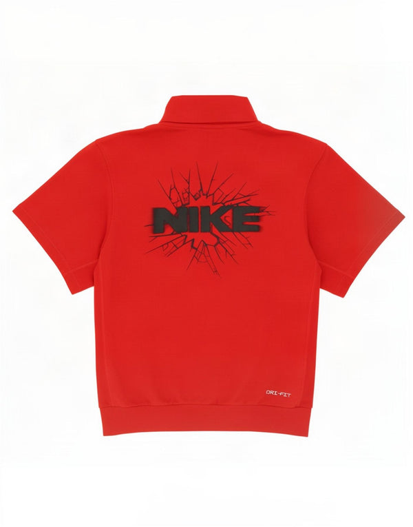 Męska bluza z krótkim rękawem Nike Dri Fit Graphic, mała, czerwona, bawełniana