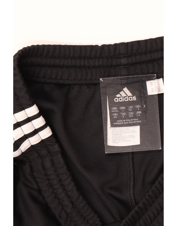 Męskie spodnie dresowe Adidas UK 44/46, duże, czarne, poliestrowe
