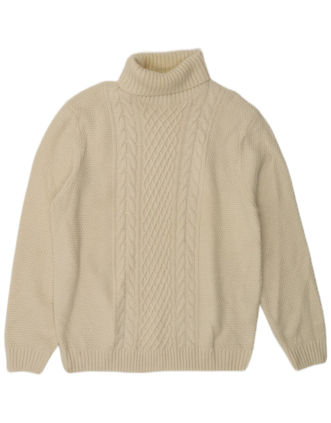 Męski sweter PIOMBO z wywijanym dekoltem 2XL, biały akryl