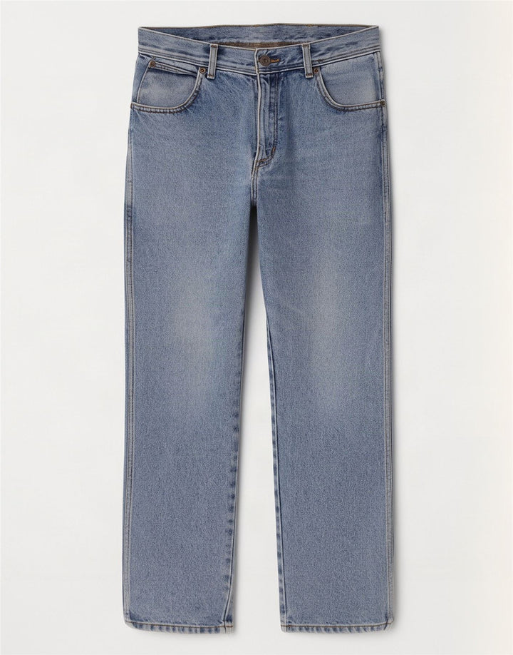 Męskie jeansy Wrangler o prostym kroju W32 L30, niebieskie, bawełniane