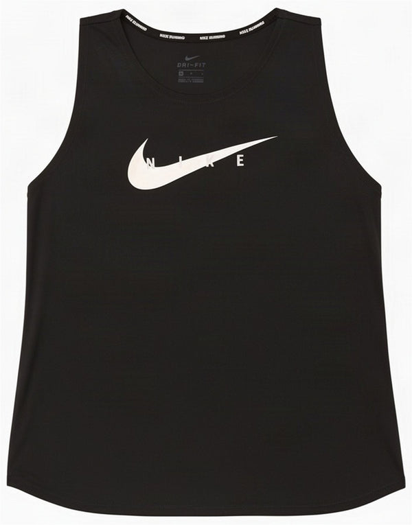 Damska koszulka do biegania Nike z grafiką Top UK 12 Średnia czarna poliester sportowa