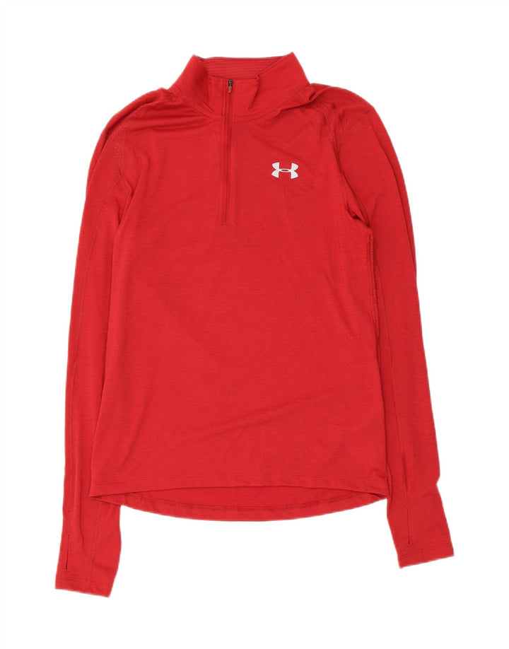 Męski dres Under Armour Heat Gear z zamkiem błyskawicznym na szyi, mały czerwony