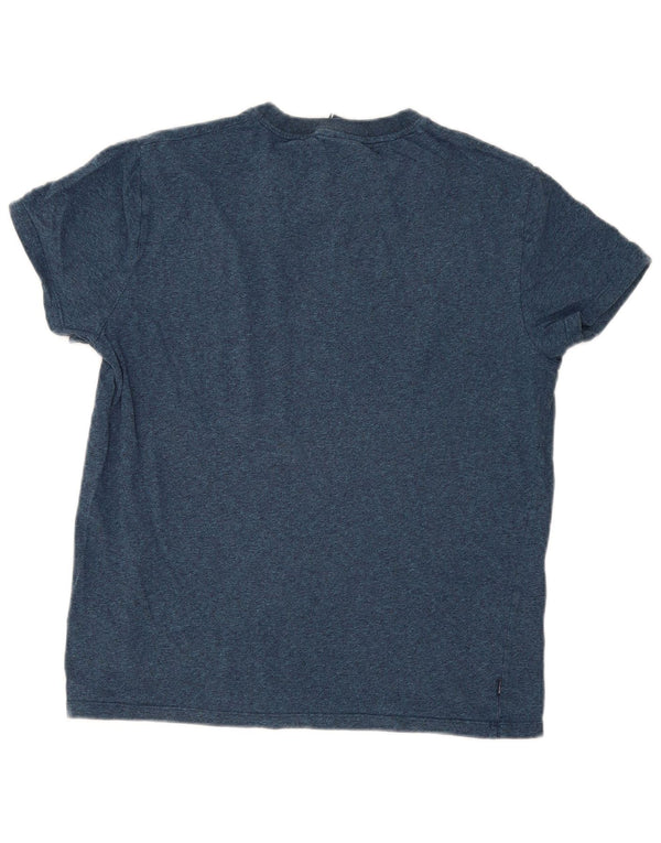 Męski T-shirt Superdry, duży, niebieski, bawełniany w cętki