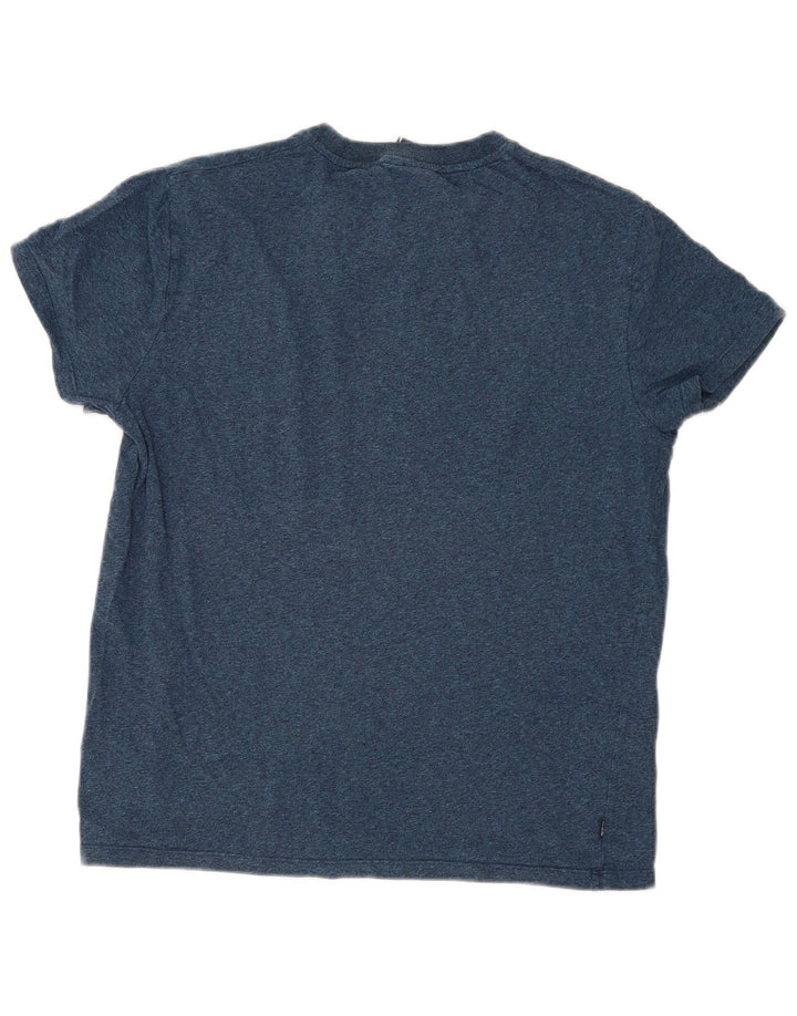 Męski T-shirt Superdry, duży, niebieski, bawełniany w cętki