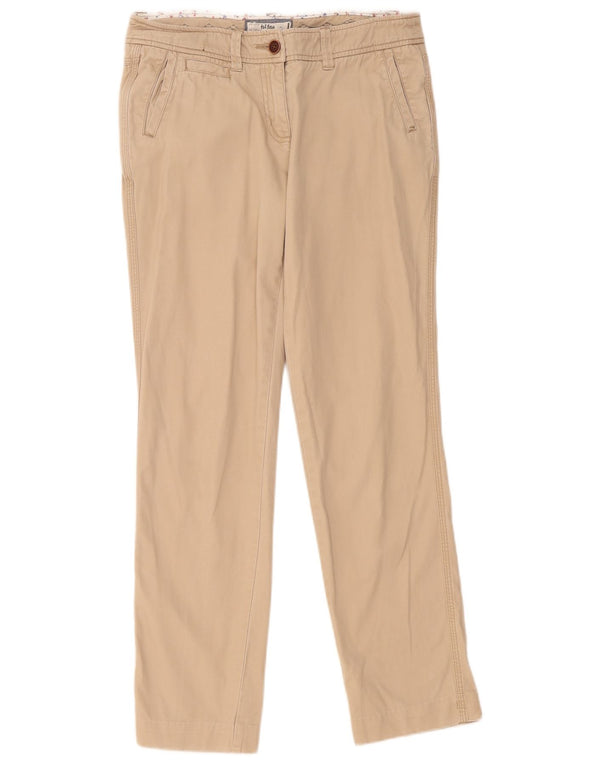 Damskie spodnie chino Fat Face Slim Fit UK 10 Small W32 L30 Beżowa bawełna