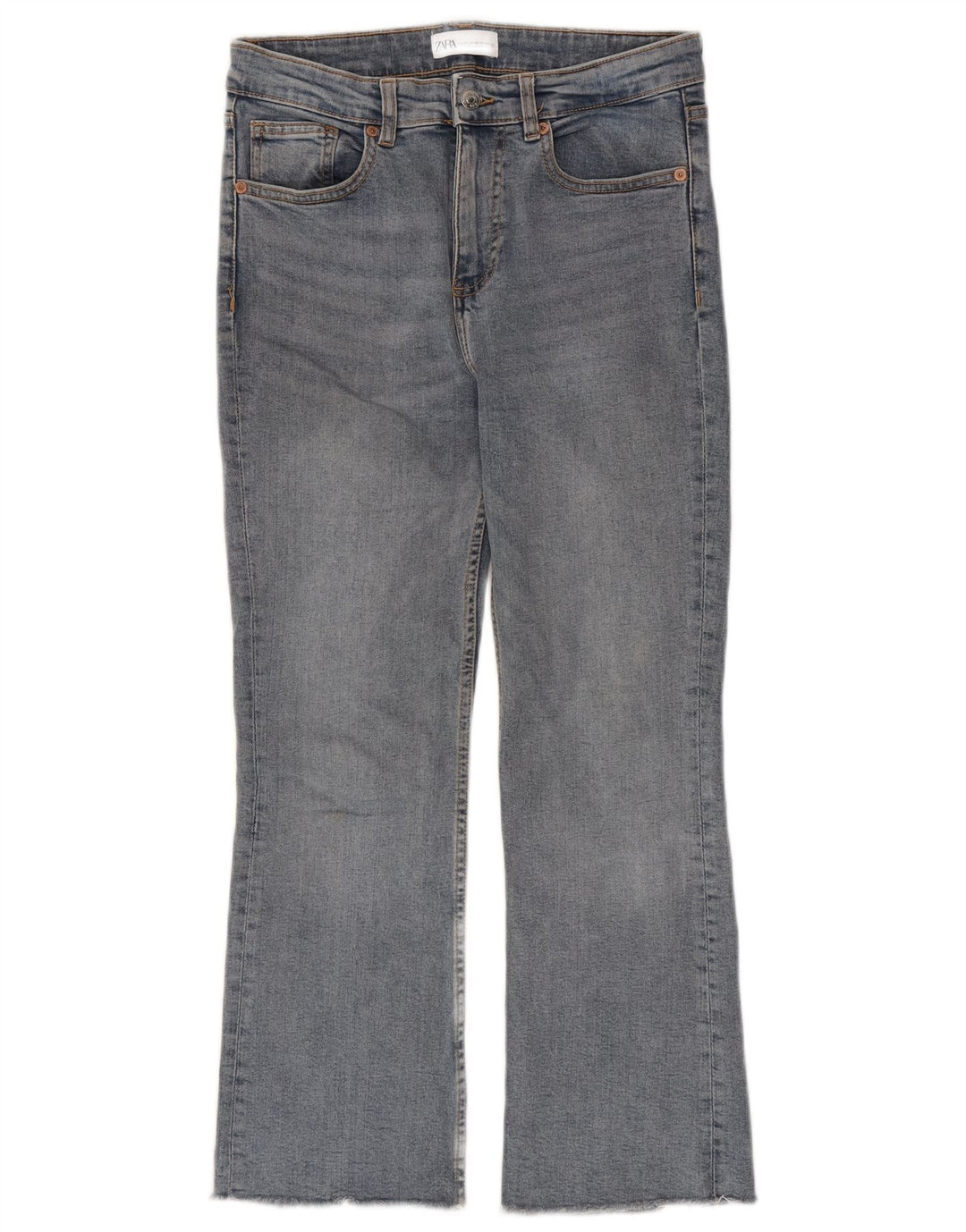 Dżinsy damskie Zara Crop Bootcut EU 38 Small W28 L26 Niebieska bawełna