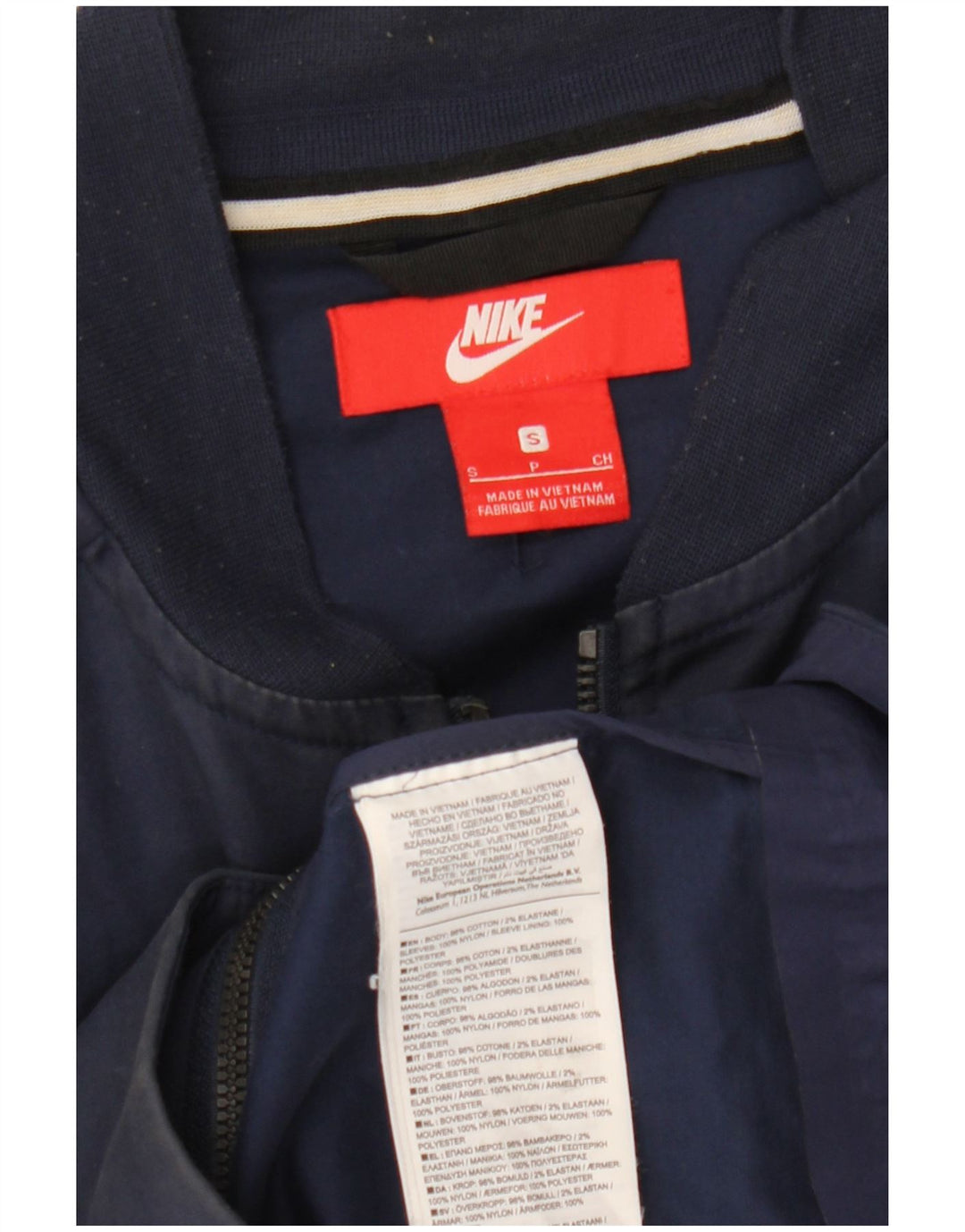 Męska kurtka bomberka NIKE UK 36, mała, granatowa, bawełniana