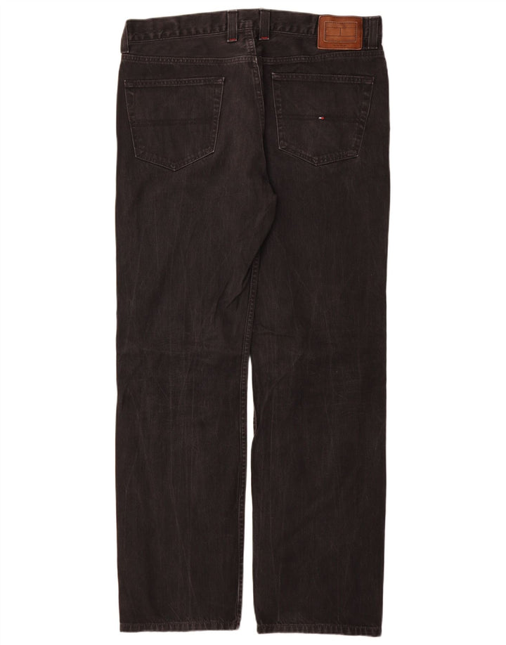 Męskie jeansy proste Madison Tommy Hilfiger W36 L34, czarne, bawełniane