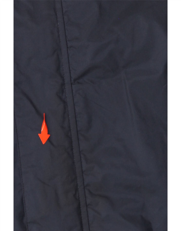 Męska kurtka przeciwdeszczowa ADIDAS z kapturem UK 40, duża, granatowa, nylonowa