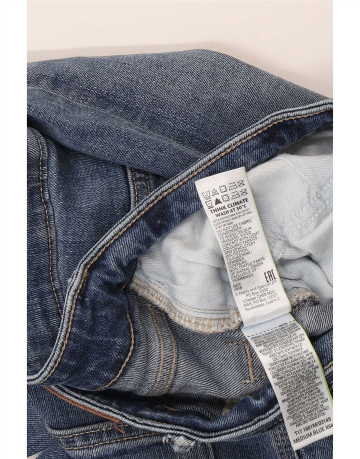 Marks & Spencer Męskie proste dżinsy W34 L31 Niebieskie bawełniane
