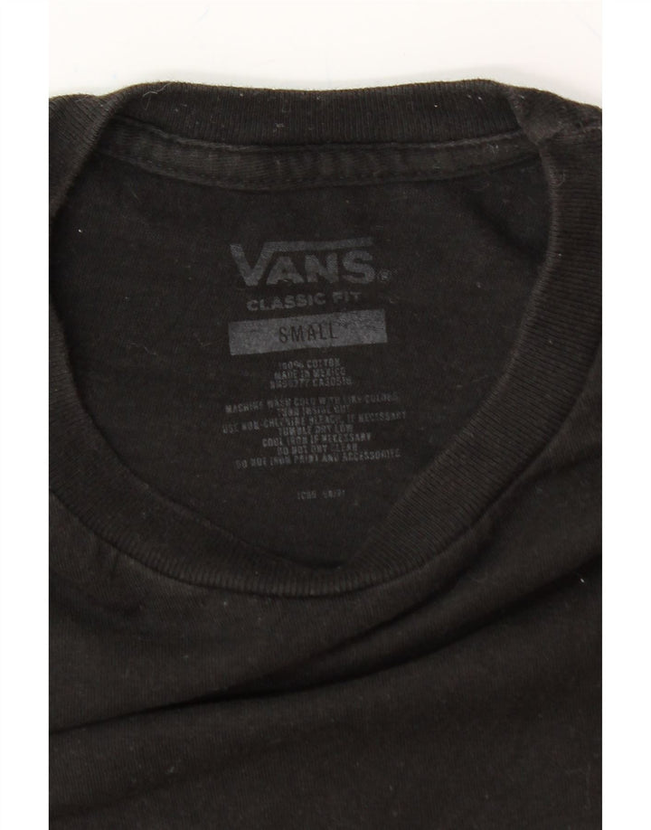VANS Mens Classic Fit T-Shirt Top Small Black Cotton Vintage Vans and Second-Hand Vans from Messina Hembry 