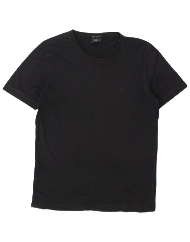 T-shirt męski Hugo Boss o regularnym kroju, średni czarny