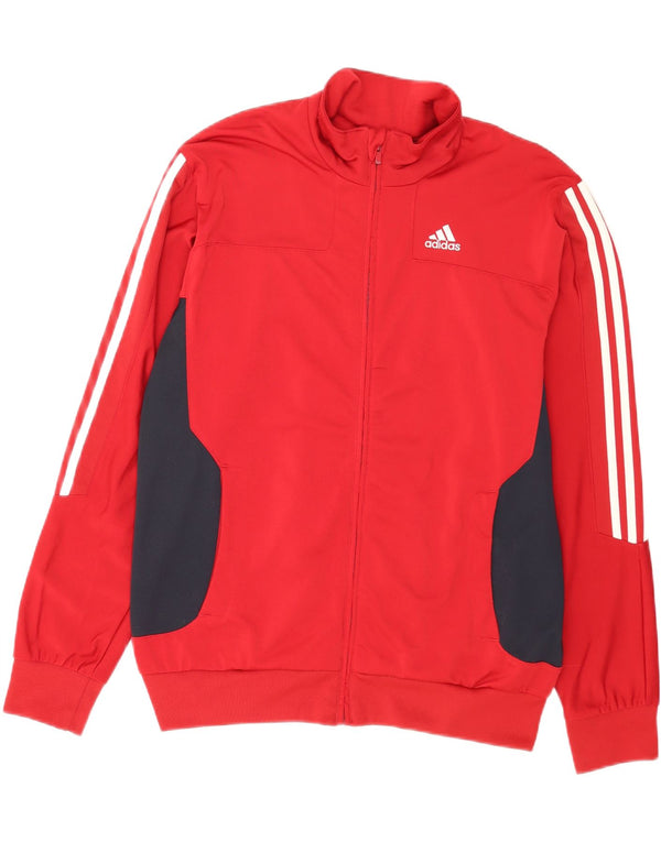 Adidas Mens Graphic Tracksuit Top Jacket UK 40/42 Medium Red Colourblock