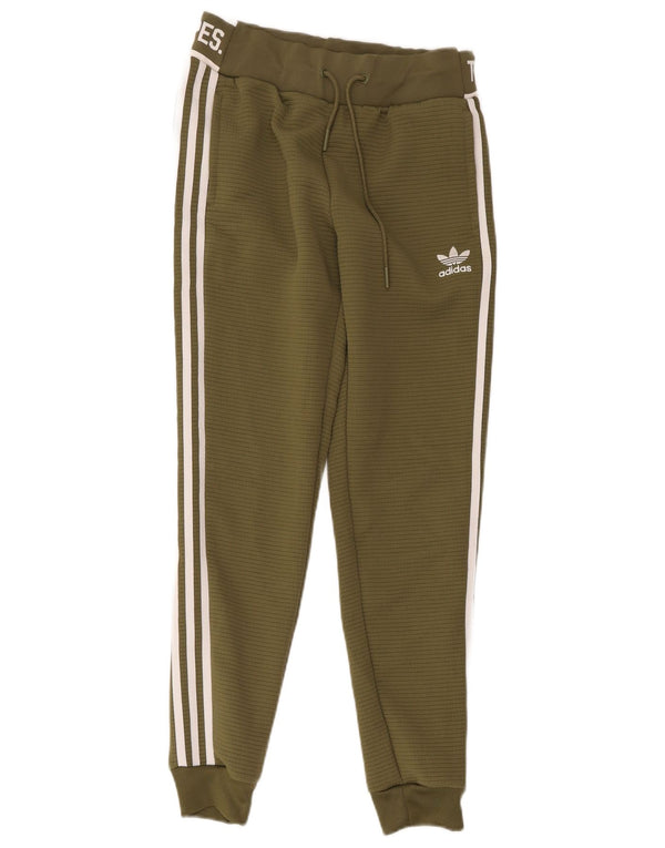 Damskie spodnie dresowe Adidas Three Stripes Joggers UK 8 Small Khaki