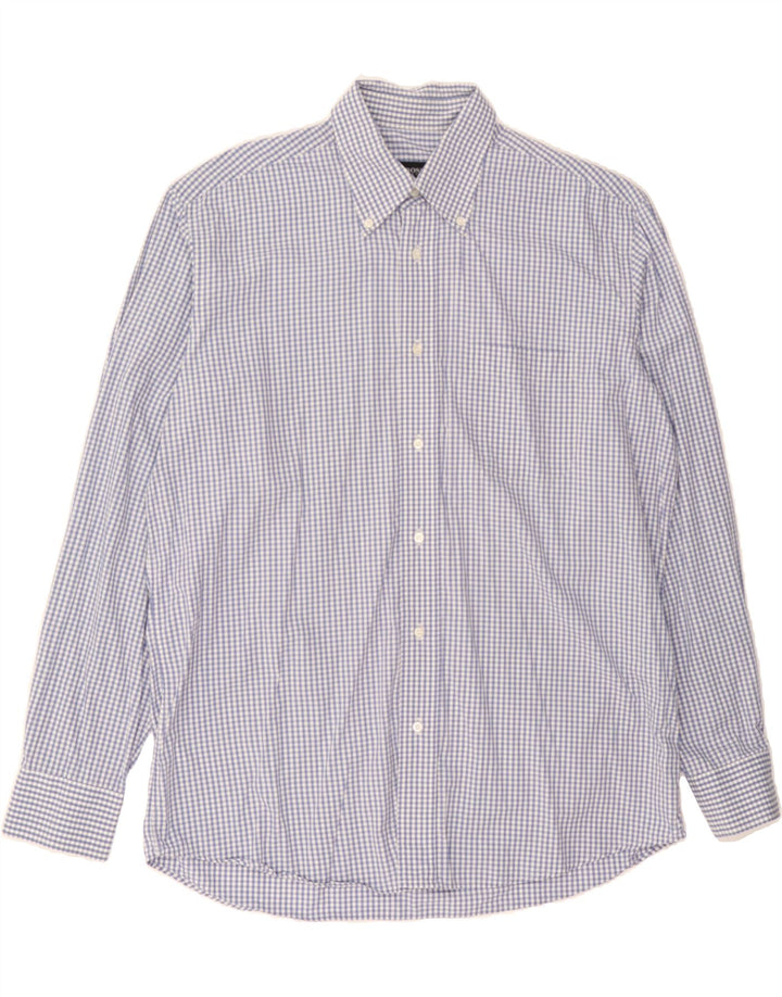 HUGO BOSS Mens Shirt Size 16 41 Large Blue Gingham Vintage Hugo Boss and Second-Hand Hugo Boss from Messina Hembry 