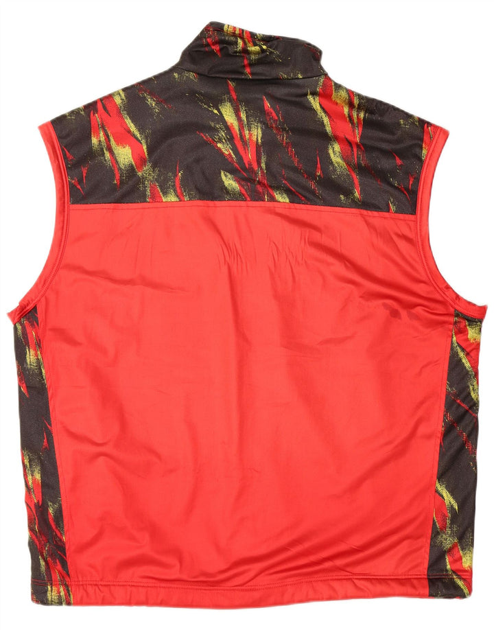 BRIKO Męska bluza dresowa bez rękawów XL, poliester w kolorze czerwonym