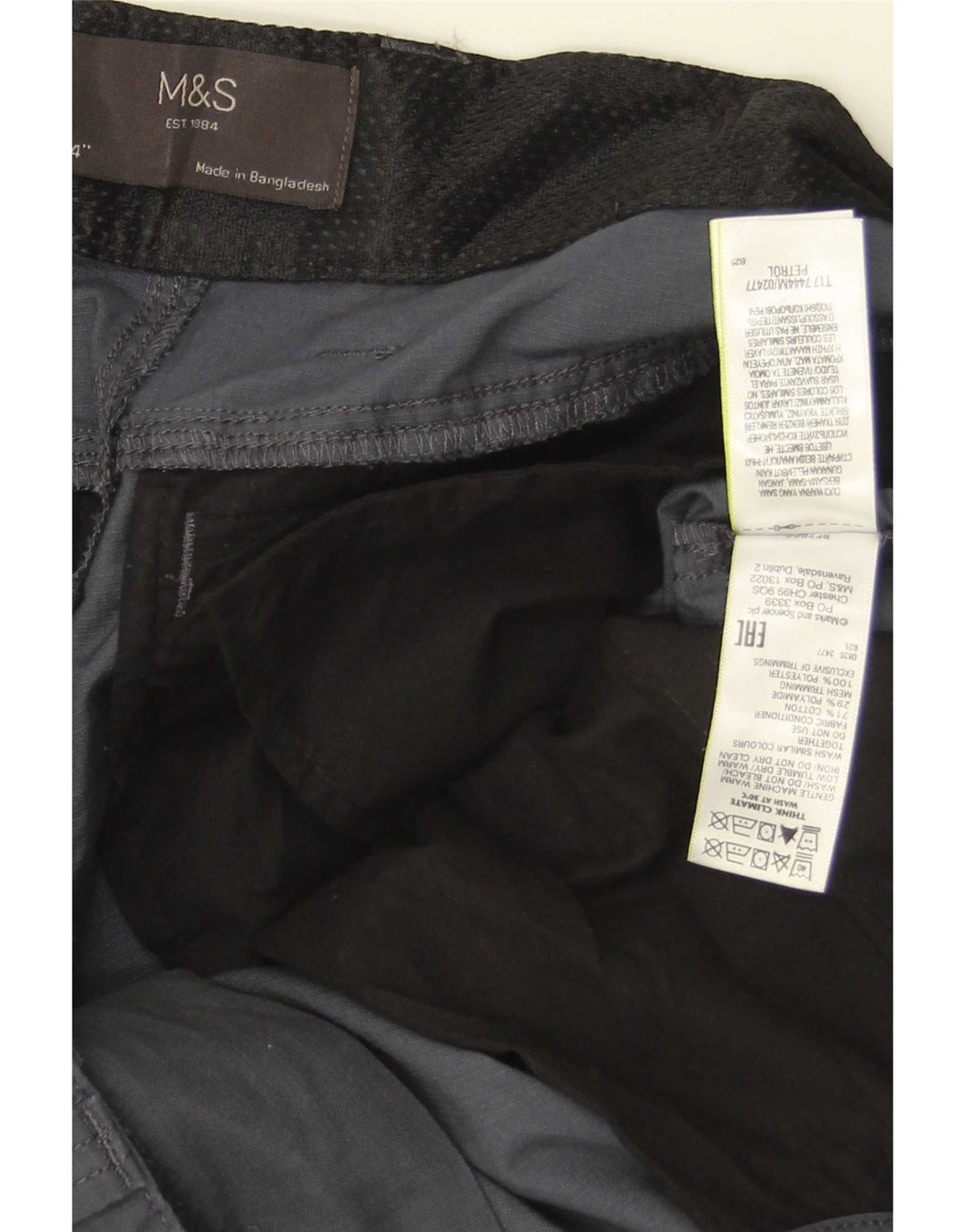 Męskie spodenki cargo Marks & Spencer W34, duże, szare, bawełniane