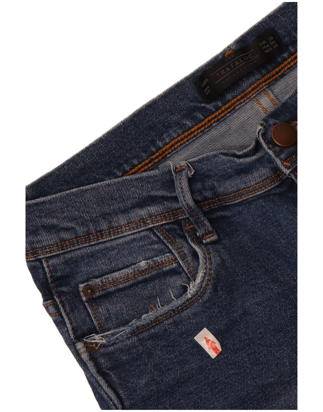 Dżinsy damskie Zara Cropped EU 38 Small W28 L24 Niebieskie