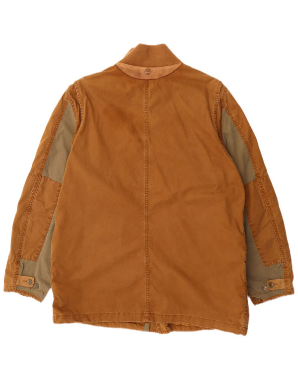 Męska kurtka użytkowa Timberland o regularnym kroju UK 42 XL, brązowa, z blokami kolorów, wojskowa