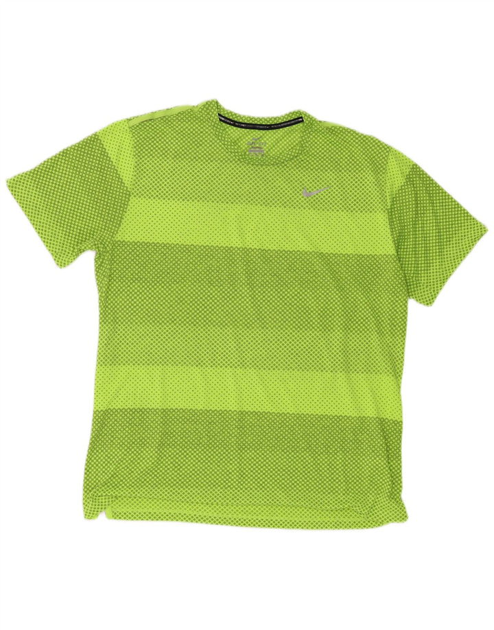 Męski T-shirt Nike Dri Fit Top XL Zielony geometryczny poliester