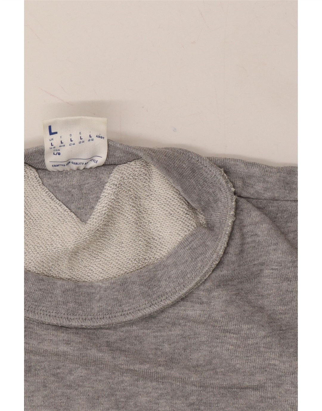 REEBOK Womens Graphic Oversized Sweatshirt Jumper UK 16/18 Large Grey Vintage Reebok and Second-Hand Reebok from Messina Hembry 