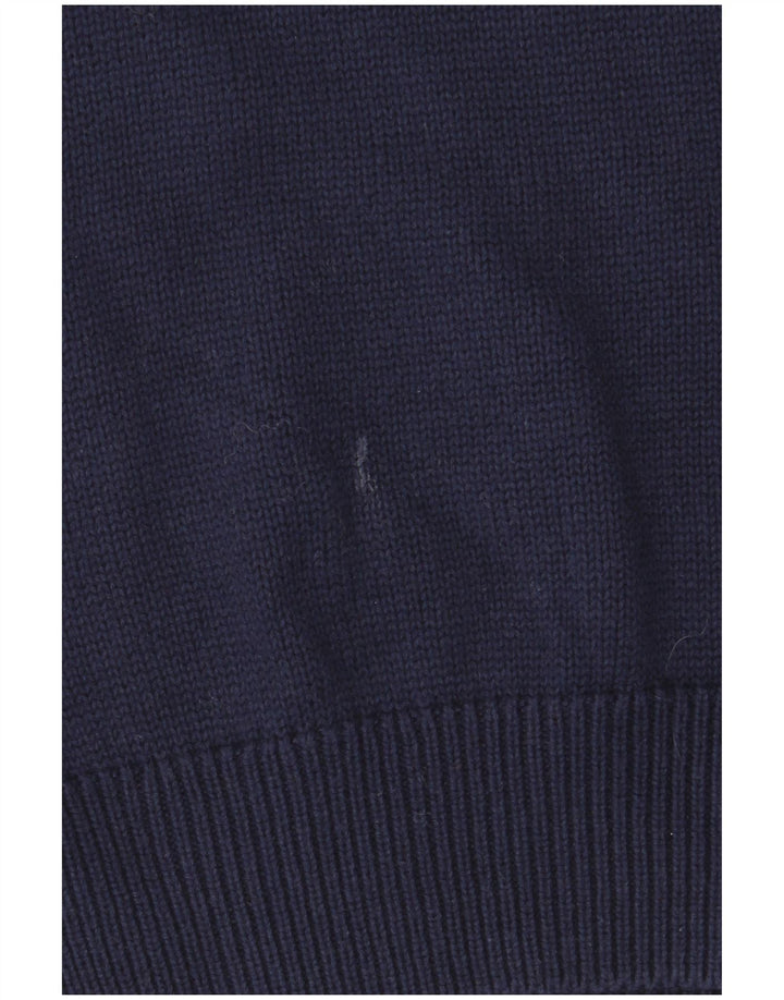 Wrangler Męski sweter zapinany na zamek, mały, granatowy, bawełniany