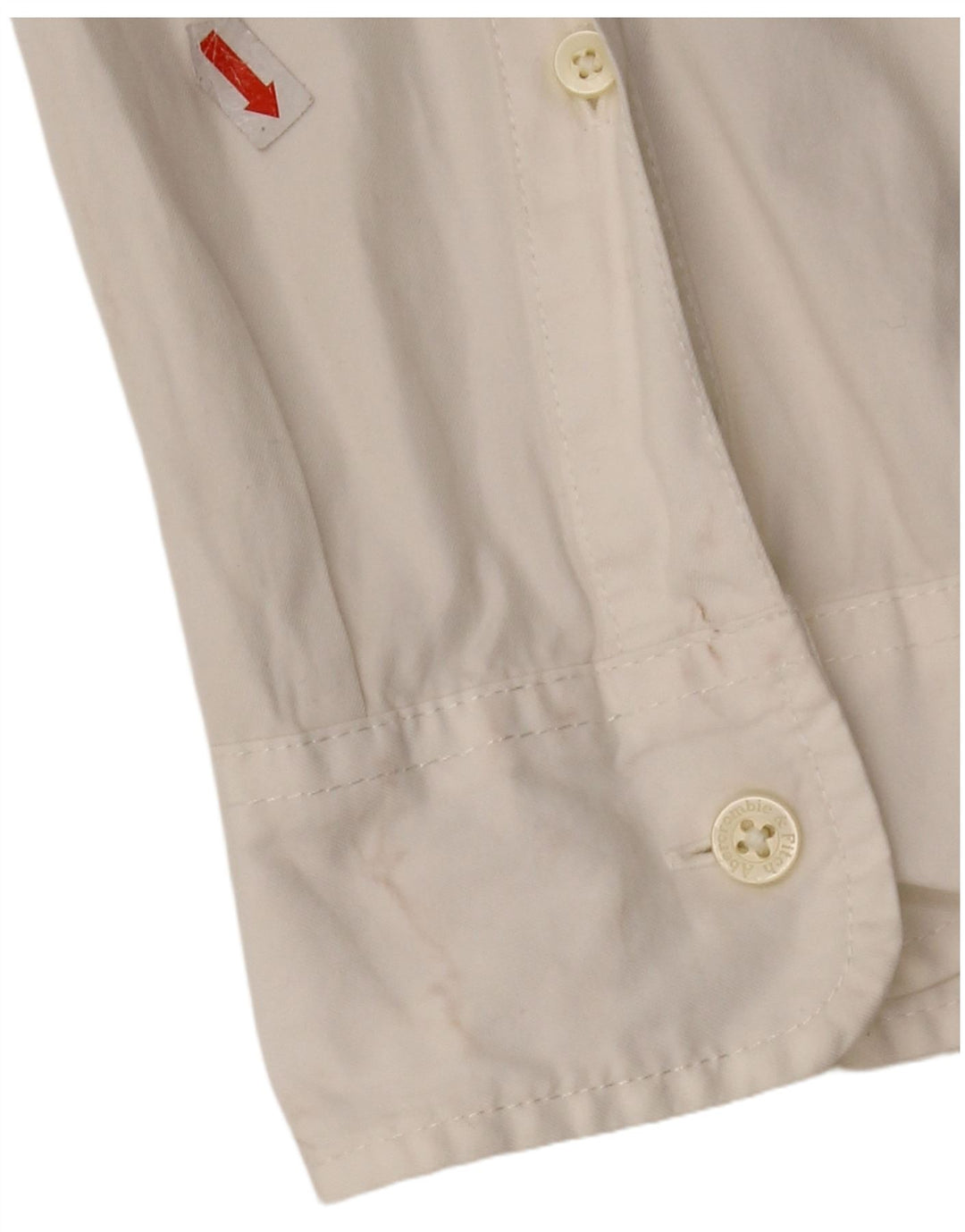 Męska koszula o mięśniach Abercrombie & Fitch, duża, biała, bawełniana