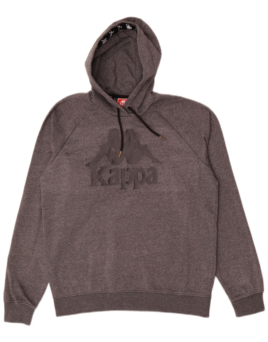 Męski sweter z kapturem Kappa, duży, szary poliester