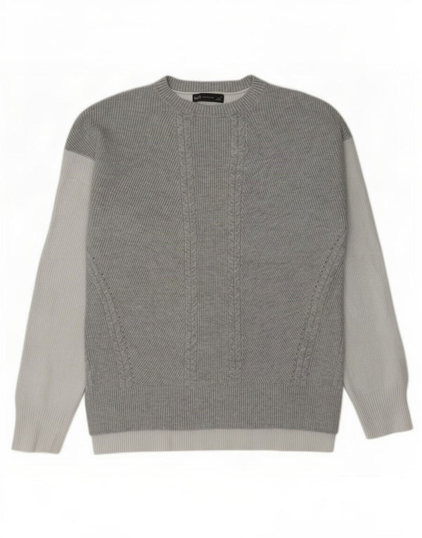 Sweter damski Marks & Spencer z okrągłym dekoltem, UK 14, średni szary
