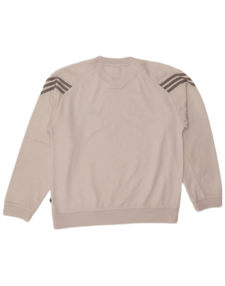 Męski sweter ADIDAS o luźnym kroju, UK 36/38, mały, biały poliester