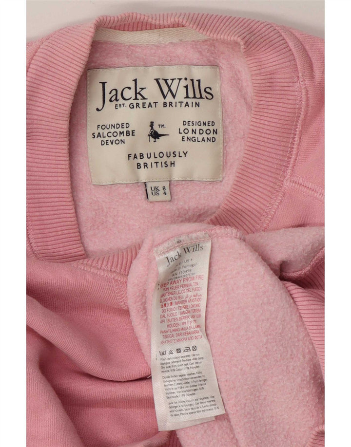 Damska bluza oversize Jack Wills UK 8 Small Pink Cotton