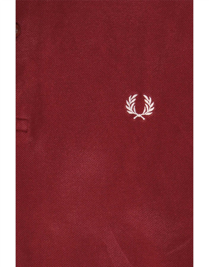 Męska koszulka polo Fred Perry, mała, bordowa, bawełniana w paski