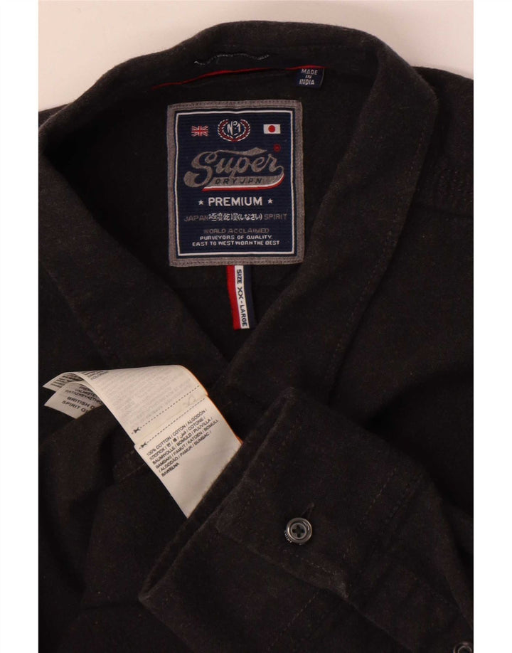 Koszula męska Superdry 2XL Szara, bawełniana