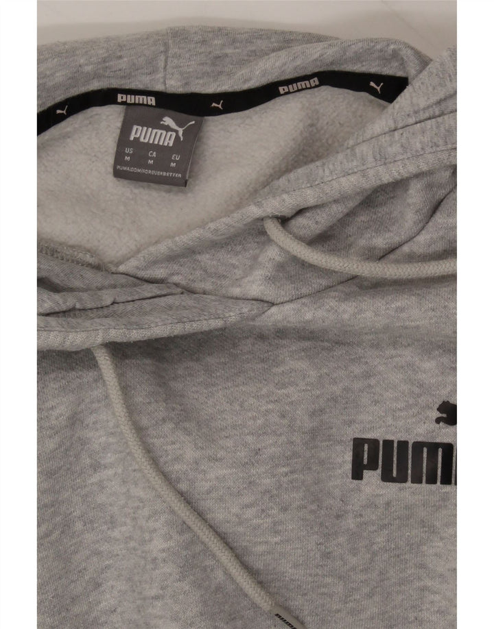 PUMA Womens Hoodie Jumper UK 14 Medium Grey Cotton Vintage Puma and Second-Hand Puma from Messina Hembry 