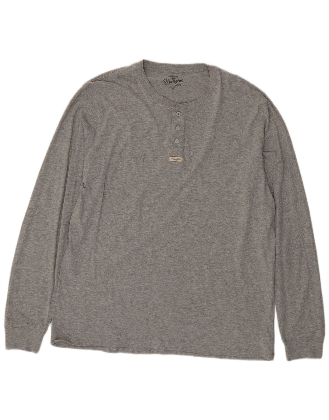 Męski top Wrangler o regularnym kroju, z długim rękawem, 2XL, szara bawełna