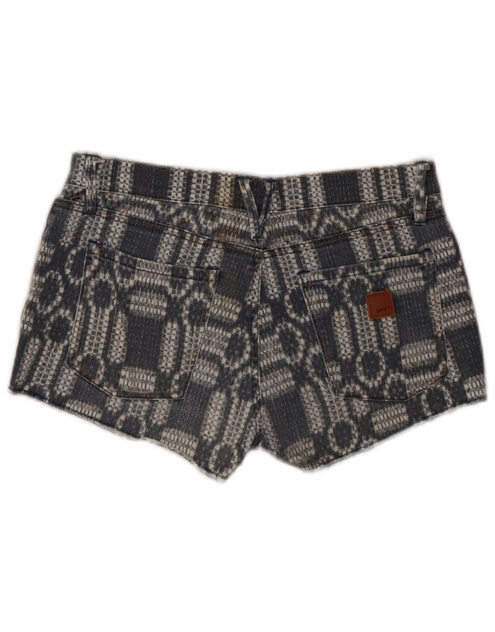 Damskie spodenki jeansowe Roxy US 7 Medium W30 Niebieskie geometryczne