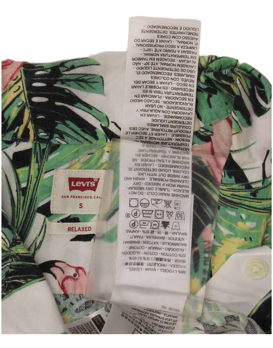 Męska koszula z krótkim rękawem Levi's, mała, wielobarwna, w kwiaty, hawajska