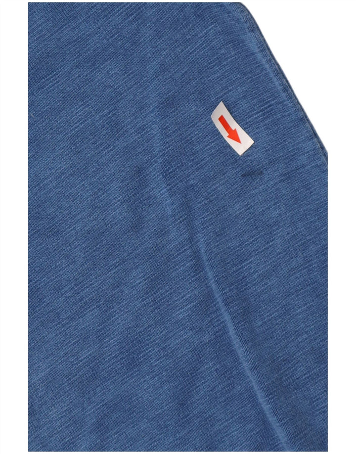 SUPERDRY Damski sweter z okrągłym dekoltem UK 10 Small, niebieski, bawełniany