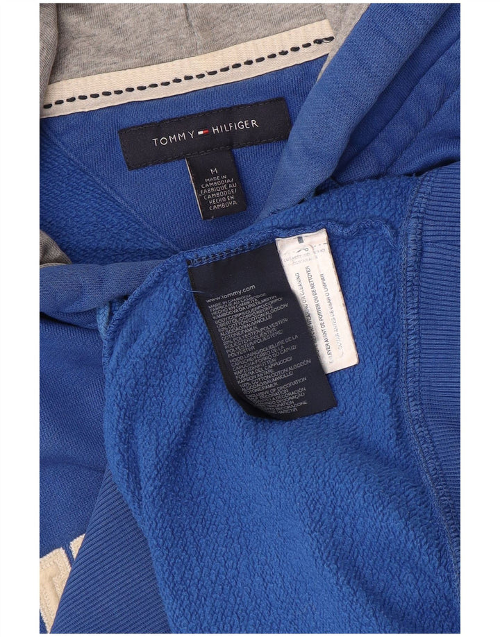 Męski sweter z kapturem i zamkiem błyskawicznym Tommy Hilfiger w kolorze średnioniebieskim
